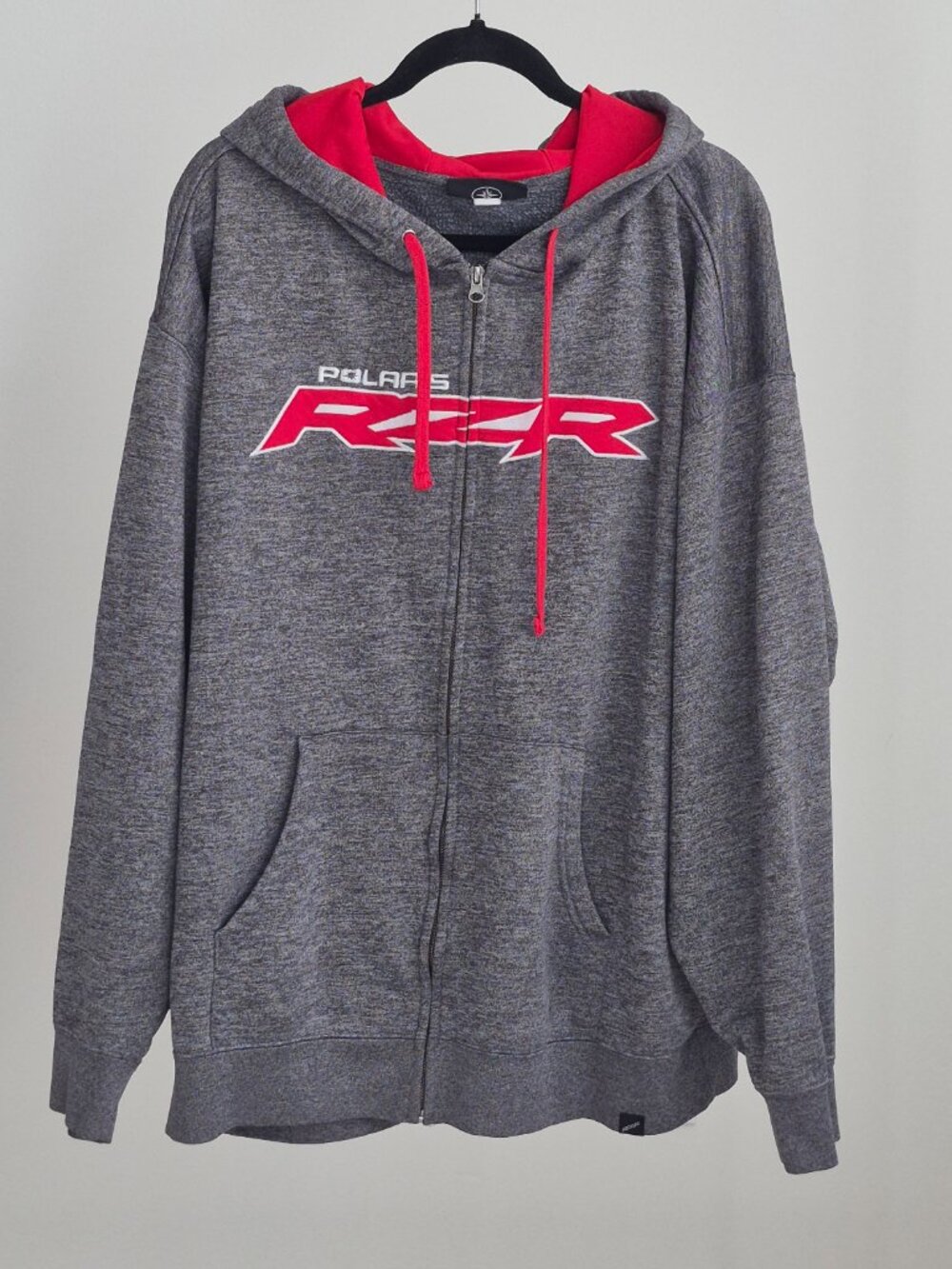 Polaris RZR Men’s 2XL Gray Red Full Zip Hoodie 2860720 Performance